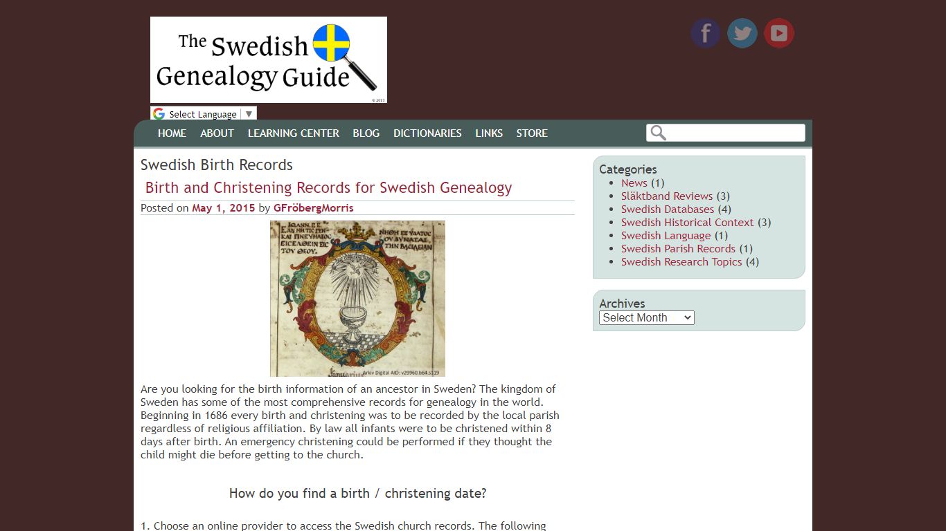 Swedish Birth Records | The Swedish Genealogy Guide, LLC