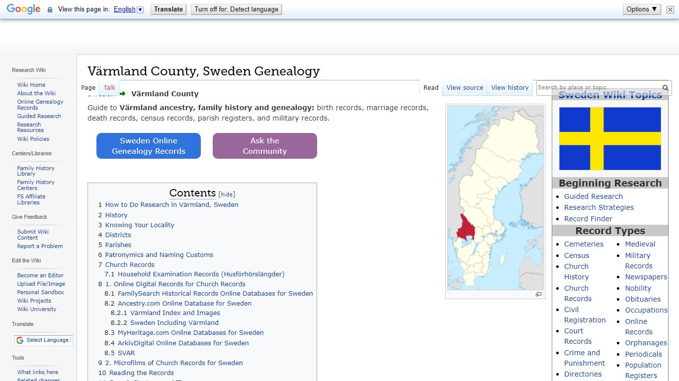 Värmland County, Sweden Genealogy • FamilySearch